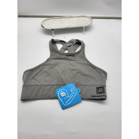 NWT Bodybuilding.com Gray Workout Bra - Picture 1 of 10